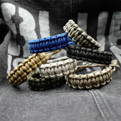 Adjustable 550 Paracord Survival Bracelet - Emergency Parachute Cord for Outdoor Camping & Hiking