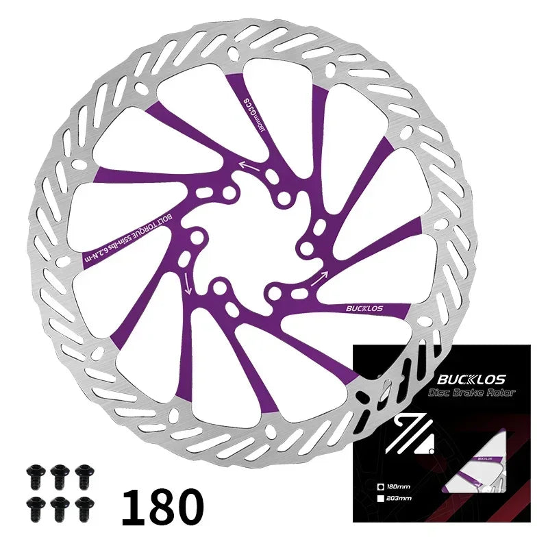 Ultralight Hydraulic Disc Brake Rotor 160/180/203mm - Mountain & Road Bike Compatible with Free Mounting Bolts