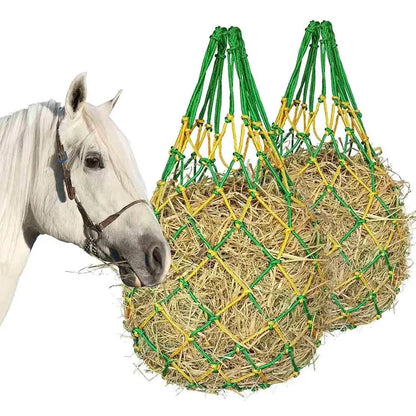 Premium Slow-Feed Horse Hay Net Bag Set (2 Pcs) – 40" Large Capacity Hanging Feeder