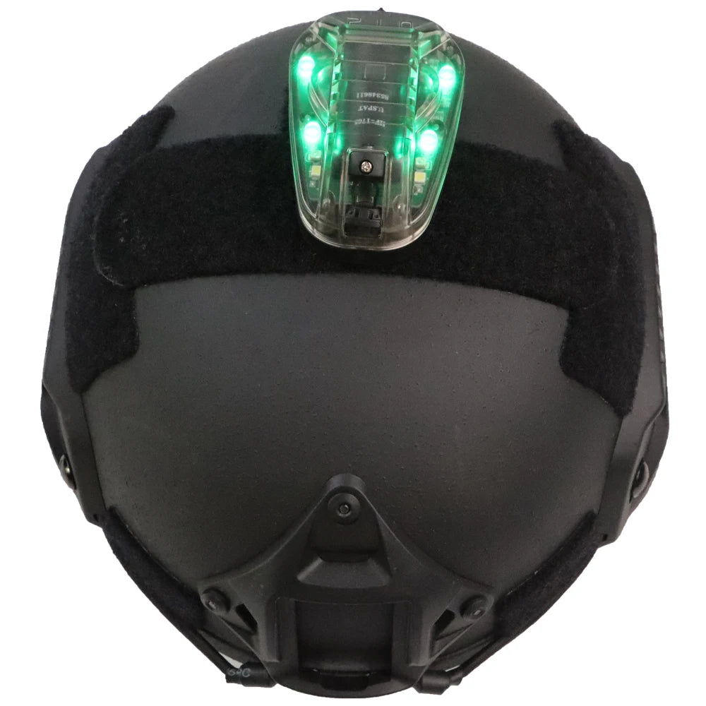 Tactical Helmet Light - Multi-Function IR Strobe Signal Lamp with Velcro Mount