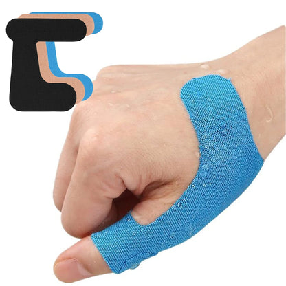Precut Thumb Support Tape 10pcs Self Adhesive Kinesiology Patches Finger Bandages Elastic Strap for Sports Injury Protection