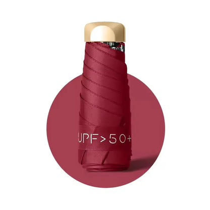 Mini Pocket Umbrella - Compact Folding Rain & Sun Parasol with UV Protection (Capsule Design)