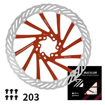 Ultralight Hydraulic Disc Brake Rotor 160/180/203mm - Mountain & Road Bike Compatible with Free Mounting Bolts