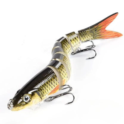 Multi-Jointed Swimbait Fishing Lure - Slow Sinking Bionic Crank Bait for Freshwater & Saltwater Bass and Trout