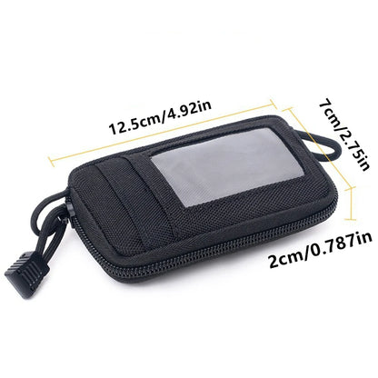 Tactical Waterproof EDC Pouch - Multi-Purpose Waist Bag with Card Slots, Zippers & Travel Kit Features
