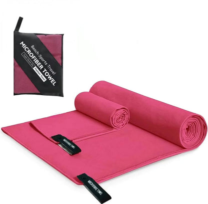 Ultralight Microfiber Sports Towel - Quick Dry Portable Beach Towel with Pocket for Swimming, Pool, Gym, Fitness & Yoga