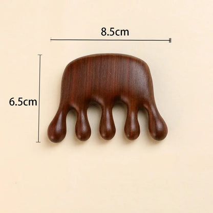 Wooden Scalp Massage Comb - Natural Wood Head Massager for Relaxation & Hair Care