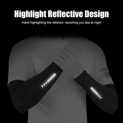 UV Sun Protection Cooling Arm Sleeves - Long Sunblock Covers for Football, Golf, Volleyball (1 Pair)