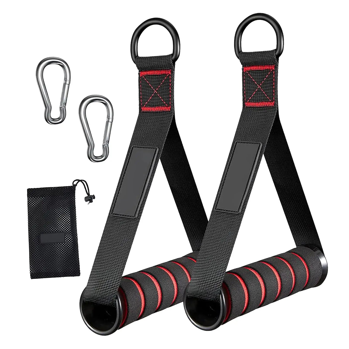 Exercise Handles for Cable Machines & Resistance Bands - 2 Pack
