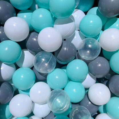 Colorful Ocean Ball Pit Balls - Eco-Friendly Non-Toxic Plastic Play Balls 5.5cm (50pcs Love & Star Shapes)