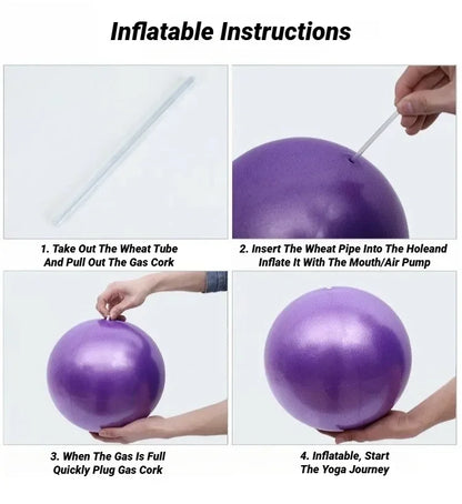 25CM Mini Yoga Pilates Ball - Exercise & Fitness Balance Training Ball for Core Strength & Therapy