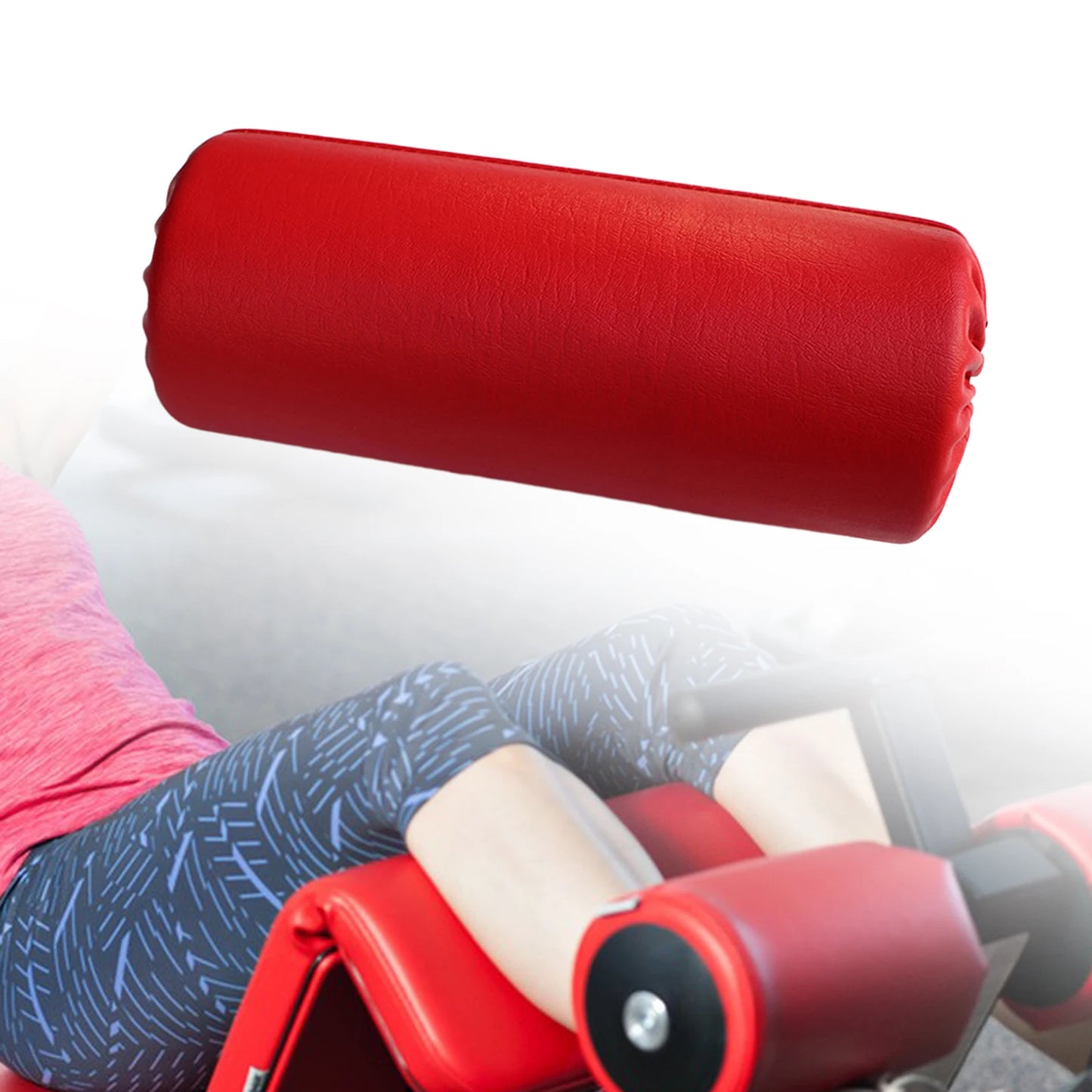 PU Leather Foam Foot Pad Roller 20cm Replacement Sponge Roller for Home Gym Fitness Exercise Machines