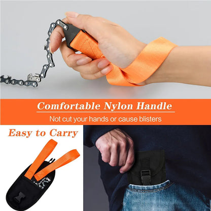 Portable Chain Saw - Hand Rope Saw for Tree Cutting & Outdoor Camping