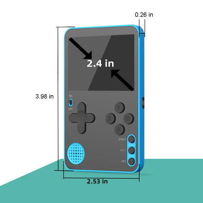 Portable Retro Handheld Game Console - 500 Classic Games - LCD Screen - Rechargeable - Gift for Kids & Adults