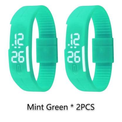 Digital LED Sports Watch - Silicone Strap Wristwatch for Kids, Boys, Girls, Men & Women