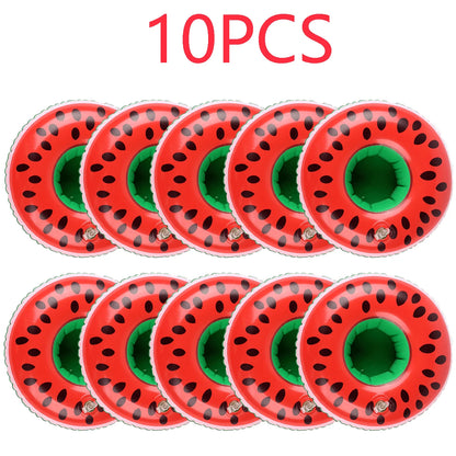 Inflatable Cup Holder Set - 5/10PCS Swimming Pool Drink Holders, Floating Beverage Coasters for Summer Pool Parties