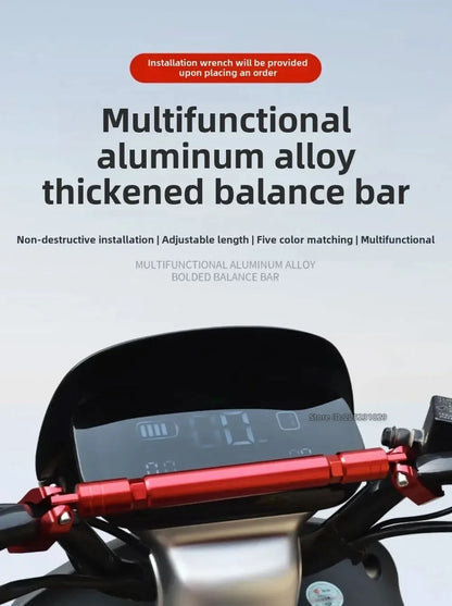 22mm Motorcycle Handlebar Crossbar - Adjustable Reinforcement Balance Bracket with Handle Grips | Steering Stabilizer Expansion Rod Replacement