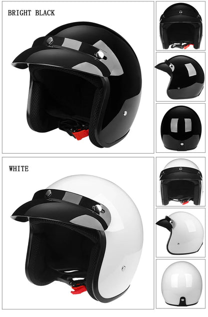 Retro Motorcycle Goggles - Windproof Folding Helmet Sunglasses with Leather Trim