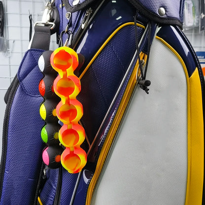 Portable Silicone Golf Ball Pouch - 5-Ball Capacity Carry Case with Hook - Essential Golf Accessories