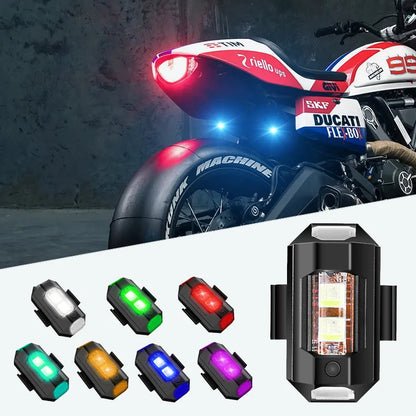 7-Color Mini USB LED Strobe Light - Anti-Collision Warning Signal for Motorcycles, Bikes, Drones & Aircraft