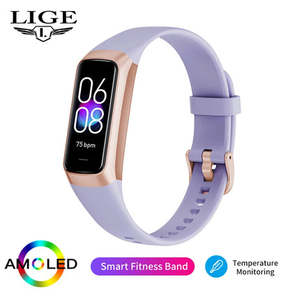 AMOLED Smart Watch - Heart Rate & Blood Oxygen Monitor with Waterproof Fitness Tracker for Sports