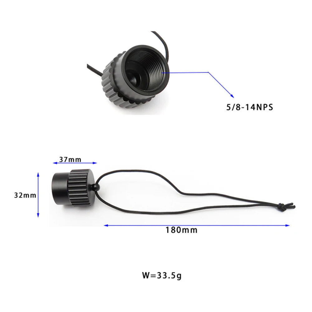 Aluminum DIN Tank Valve Dust Protection Cap - Scuba Diving Threaded Cover Plug with Multicolor Options (1 Piece)