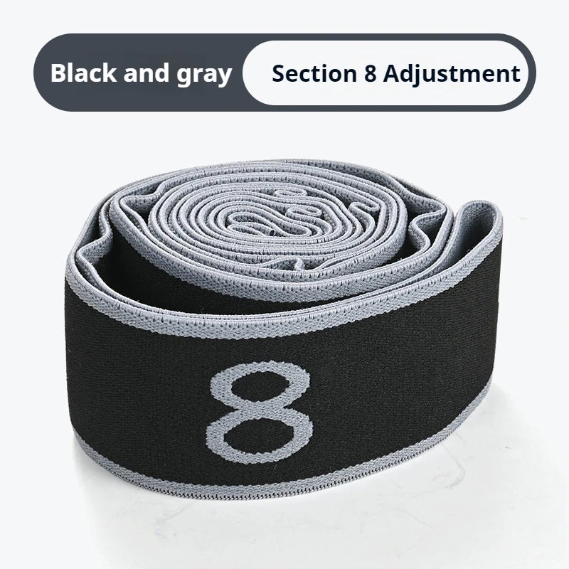 Yoga Resistance Band - Sectioned Stretching Belt for Pilates, Dance & Fitness Training