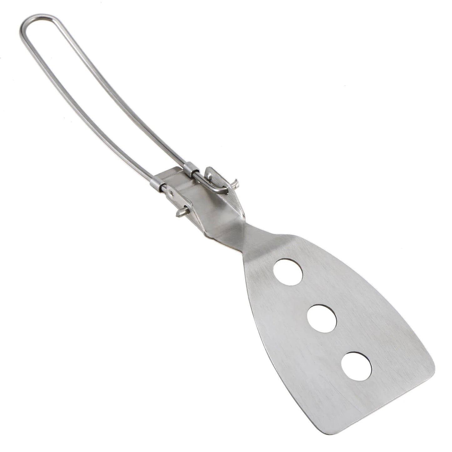Stainless Steel Folding Spatula Turner - Compact Outdoor Cooking Tool for Camping, Hiking, BBQ, Picnic - Perfect for Mini Pancakes, Bread, Steak & Flat Cooking