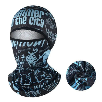 Ice Silk Cycling Balaclava - Full Face Sun Protection Cap for Bike & Motorcycle | Anti-UV Sports Headwear for Men