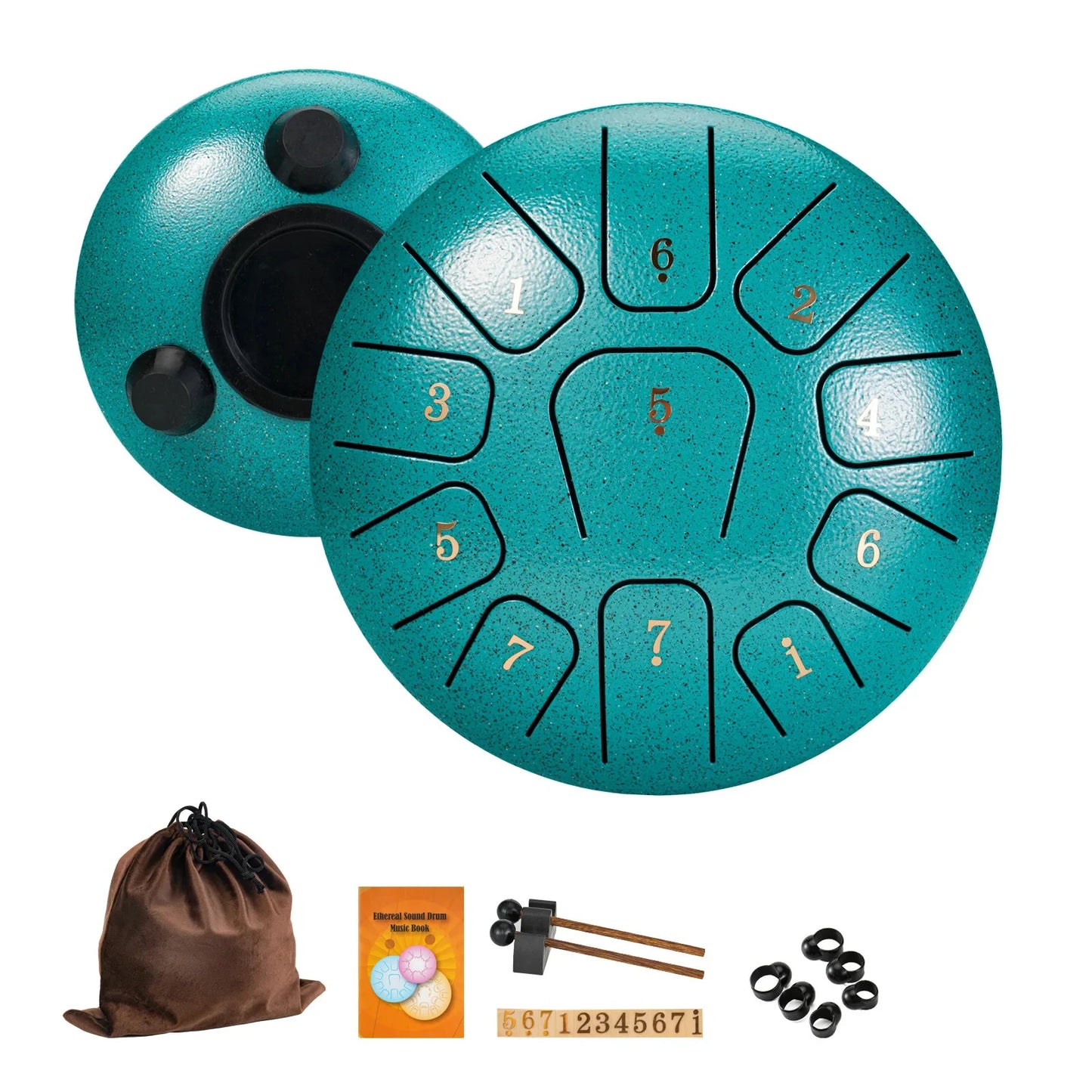 11-Note Steel Tongue Drum - 6 Inch Professional Sound Healing Instrument with Tuning Kit for Yoga, Meditation & Anxiety Relief