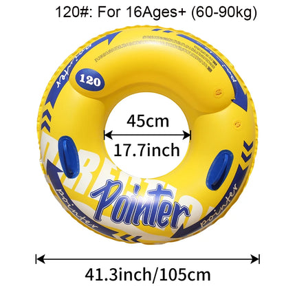 Adult Double Balloon Swimming Ring - Inflatable Pool Float Beach Toy with Inner Tube Design