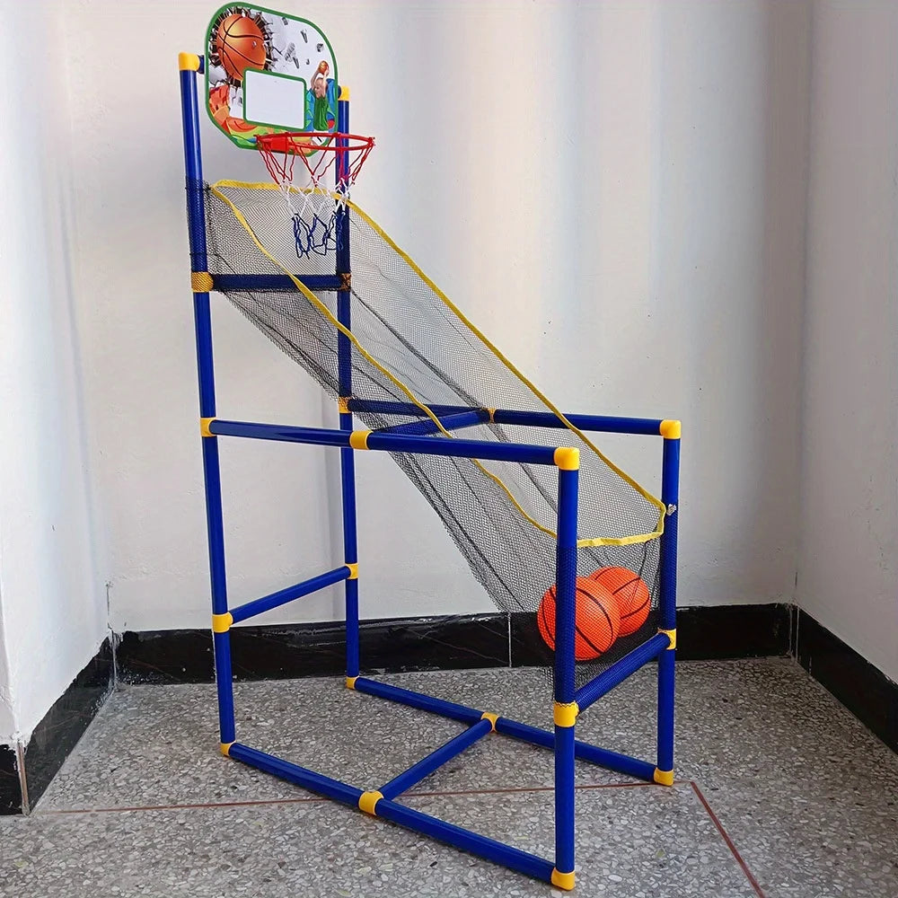 Fun Arcade Basketball Game Set – Indoor/Outdoor Dual-Play Design with Easy Setup, Includes Pump & Balls, Perfect for Holiday and Birthday Gifts
