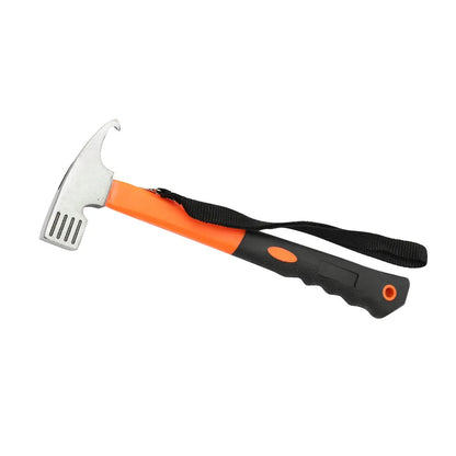 Multi-Function Camping Tent Hammer & Stake Puller - Portable Carbon Steel Mallet for Outdoor Adventures