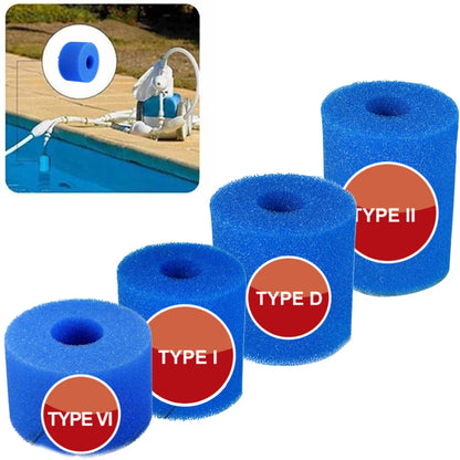 Universal Bio Foam Pool Filter Sponge - Reusable & Easy Clean - Compatible with Type I/II/VI/D Systems - Long-Lasting Swimming Pool Filtration (1 Piece)