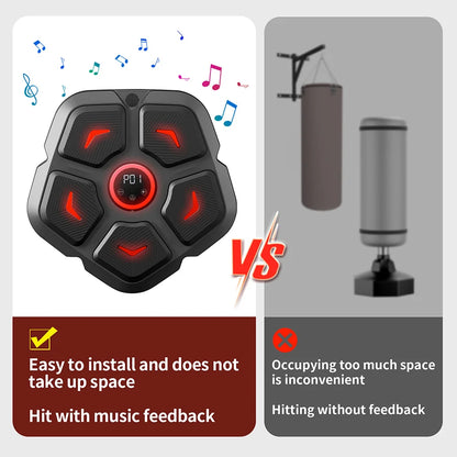 Smart Bluetooth Music Boxing Trainer - Rhythm Response Fitness Bag for Sports & Muay Thai Exercise