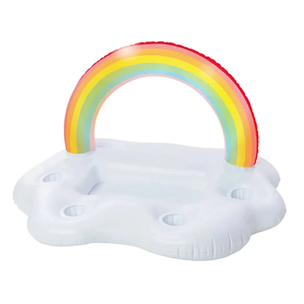 Swimming Pool Floating Table Summer Party Water Bucket Rainbow Cloud C ...