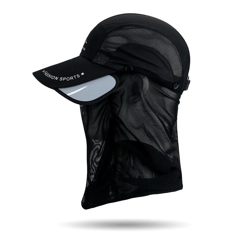 360° Portable Fishing Sun Hat - Detachable Adjustable Outdoor Sun Protection for Cycling & Hiking