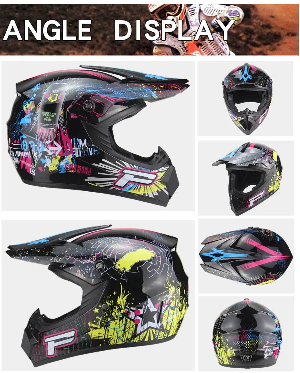 Full Face Motocross Helmet - Off-Road Downhill AM DH Cross Capacete - Free Shipping + 3 Free Gifts