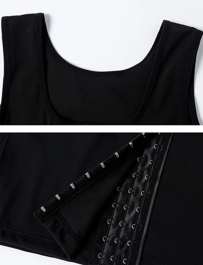 Men's Compression Vest - Nylon-Spandex Slimming Undershirt Tank Top for Chest & Torso Support