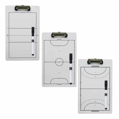 Volleyball Tactic Coaching Board - 35cm x 22cm Portable Strategy Clipboard for Volleyball, Handball & Futsal