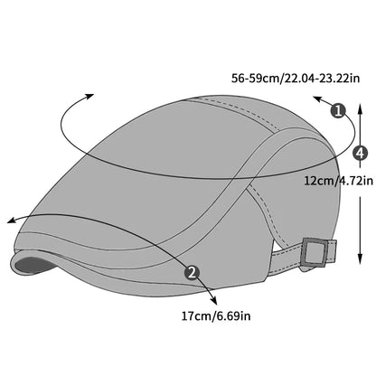 Breathable Mesh Newsboy Cap - Adjustable Flat Cap for Active & Casual Wear