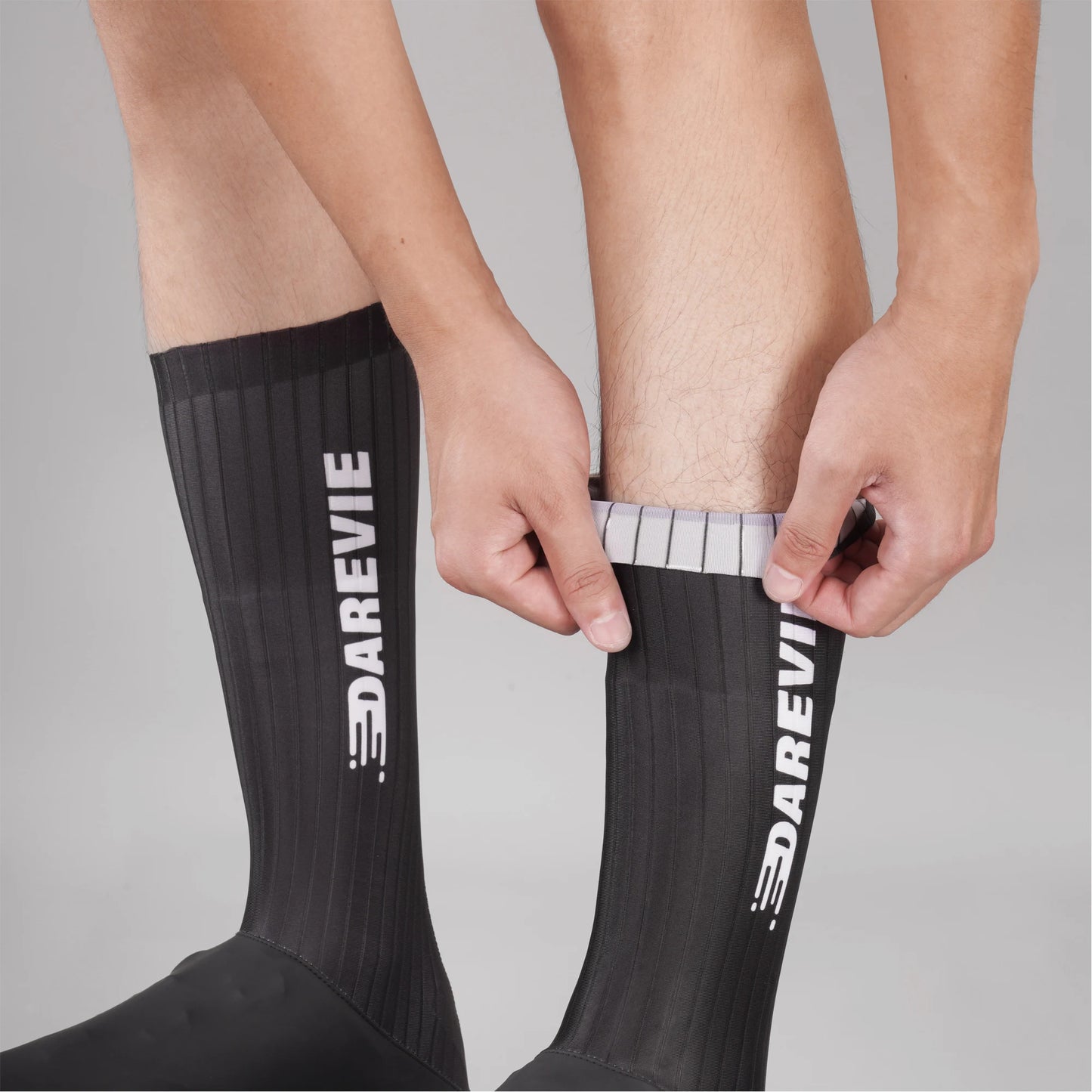 Aero Striped Cycling Shoe Covers - Waterproof Windproof Anti-Slip Overshoes for Road & MTB Bikes