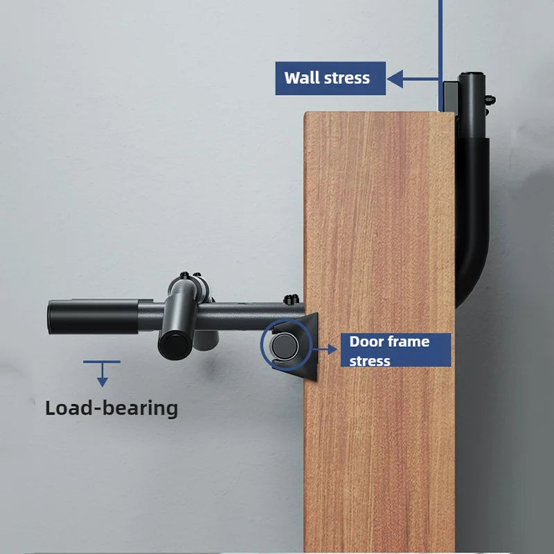 Portable Pull-Up Bar - Lifting and Grip Strength Trainer for Home and Gym Fitness Workouts