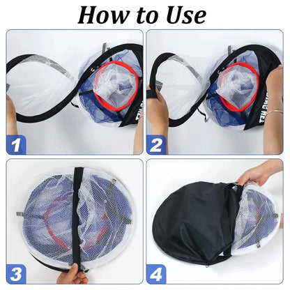 Pop-Up Golf Chipping Net with Hitting Mat - Portable Folding Training Target for Accuracy and Swing Practice