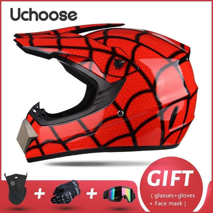 DOT Certified Professional Off-Road Motorcycle Helmet - Adults & Children - Downhill Racing Motor Helmet with Free Gift