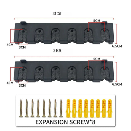 6-Hole Wall-Mounted Fishing Rod Holder - Vertical & Horizontal Display Rack