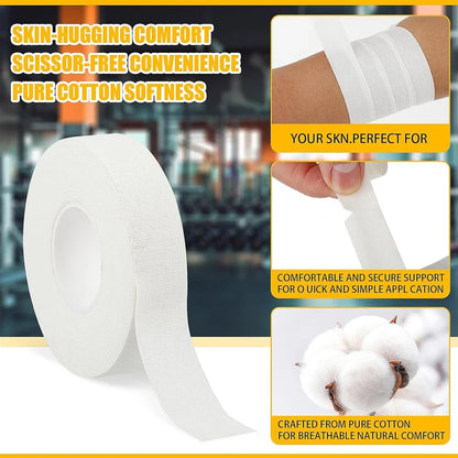 Athletic Finger Tape - Skin-Friendly Sports Protection Wrap for Baseball, Lacrosse & Gymnastics (1/2/3 Roll Options)