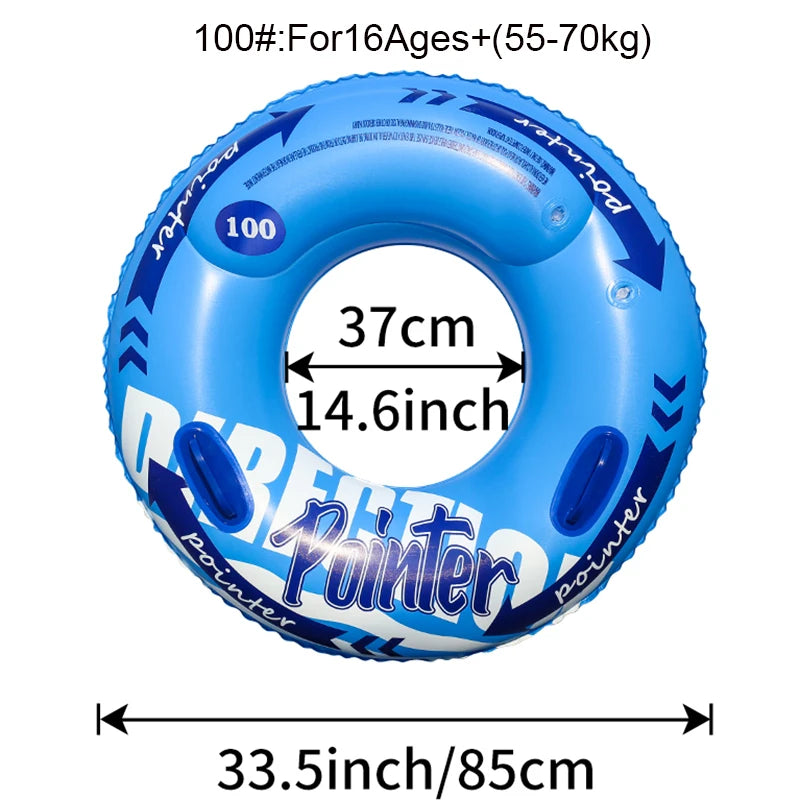 Adult Double Balloon Swimming Ring - Inflatable Pool Float Beach Toy with Inner Tube Design