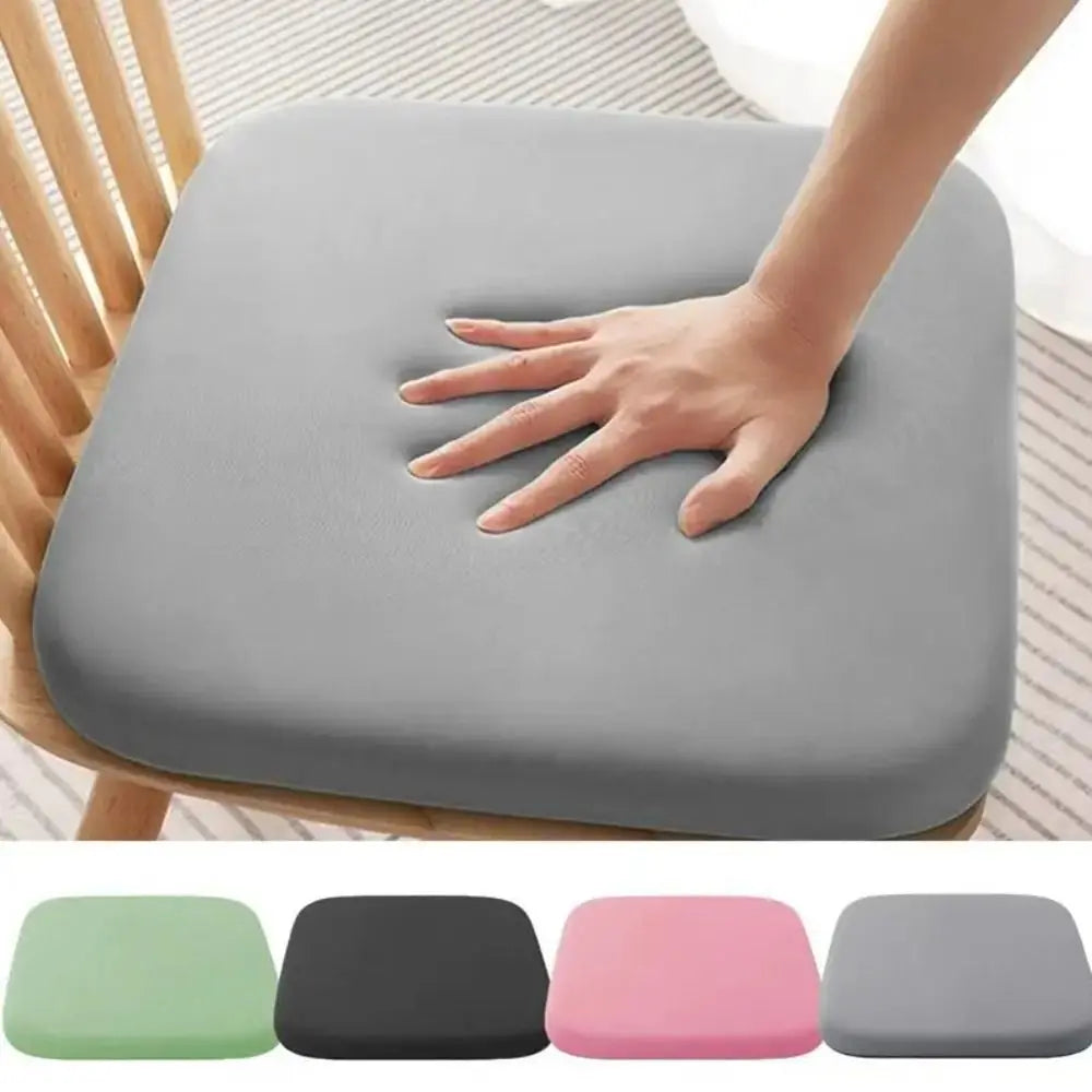 Elastic Memory Foam Seat Cushion - Soft Bounce-Back Design with Breathable Cover - Removable Washable Pad for Office & Long Sitting