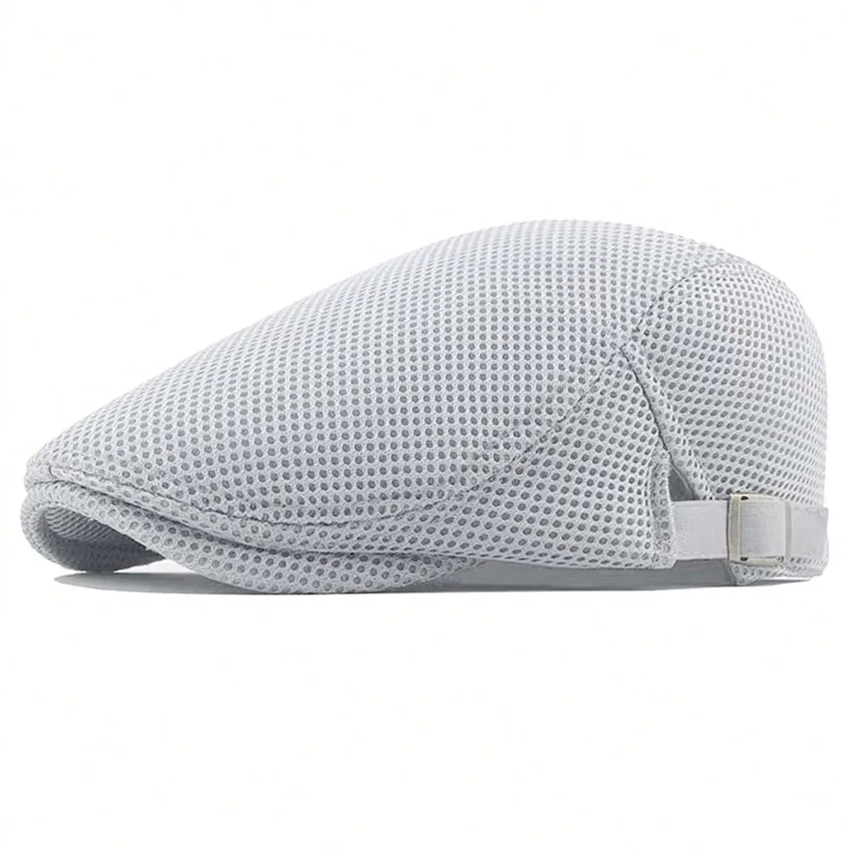 Breathable Mesh Newsboy Cap - Adjustable Flat Cap for Active & Casual Wear